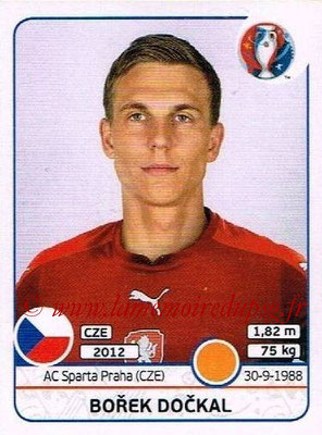 Panini Euro 2016 Stickers - N° 398 - Borek DOCKAL (République Tchèque)