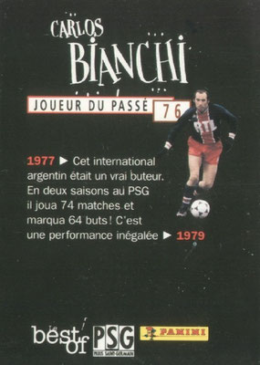 N° 076 - Carlos BIANCHI (Verso)