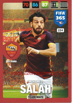 2016-17 - Panini Adrenalyn XL FIFA 365 - N° 224 - Mohamed SALAH (AS Roma)