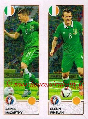 Panini Euro 2016 Stickers - N° 541 - James McCARTHY +Glenn WHELAN (République d'Irlande)