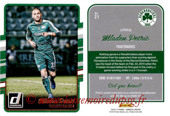 2016 - Panini Donruss Cards - N° 021 - Mladen PETRIC (Panathinaikos)