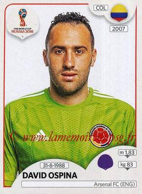 2018 - Panini FIFA World Cup Russia Stickers - N° 634 - David OSPINA (Colombie)