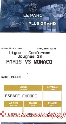 Tickets  PSG-Monaco  2018-19