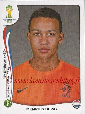 2014 - Panini FIFA World Cup Brazil Stickers - N° 141 - Memphis DEPAY (Pays-Bas)