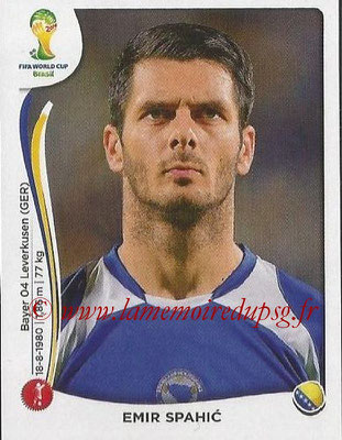 2014 - Panini FIFA World Cup Brazil Stickers - N° 434 - Emir SPAHIC (Bosnie Herzegovine)