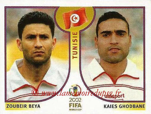 2002 - Panini FIFA World Cup Stickers - N° 574 - Zoubeir BEYA + Kaies GHODBANE (Tunisie)