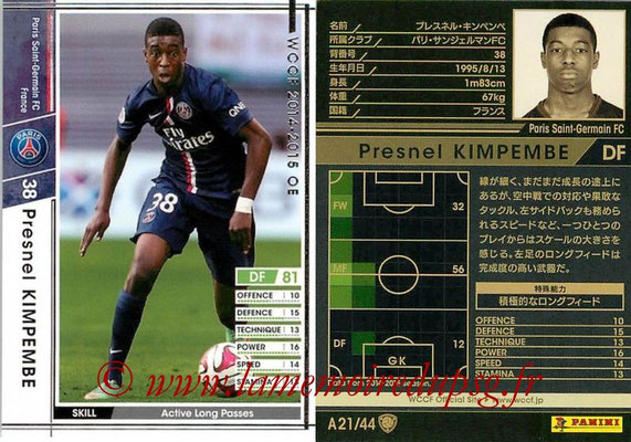 2013-14 - WCCF - N° A21 - Presnel KIMPEMBE (Paris Saint-Germain)