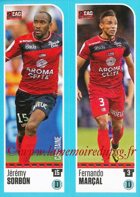 2016-17 - Panini Ligue 1 Stickers - N° 222 + 223 - Jérémy SORBON + Fernando MARCAL (Guingamp)