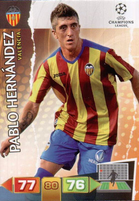 2011-12 - Panini Champions League Cards - N° 255 - Pablo HERNANDEZ (FC Valence)
