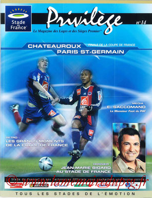 Programmes  PSG-Chateauroux  2003-04