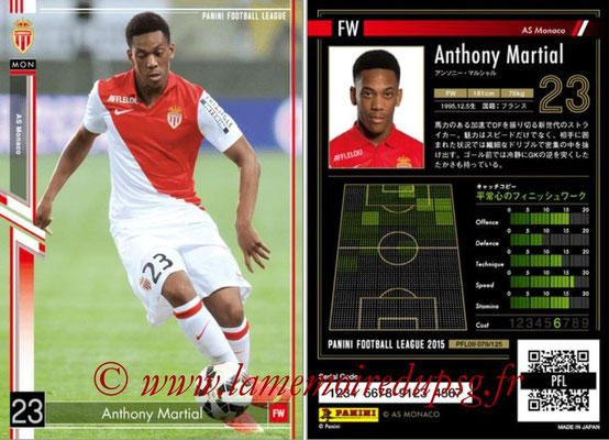 Panini Football League 2015 - PFL09 - N° 079 - Anthony MARTIAL (AS Monaco)