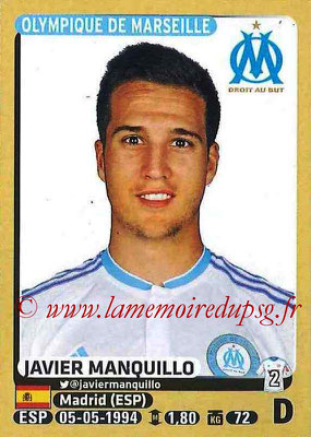 2015-16 - Panini Ligue 1 Stickers - N° 224 - Javier MANQUILLO (Olympique de Marseille)