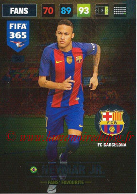 2016-17 - Panini Adrenalyn XL FIFA 365 - N° 056 - NEYMAR Jr. (FC Barcelone) (Fans' Favourite)