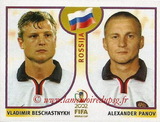 2002 - Panini FIFA World Cup Stickers - N° 530 - Vladimir BESCHASTNYKH + Alexander PANOV (Russie)