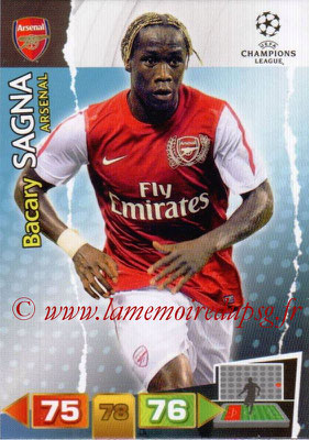 2011-12 - Panini Champions League Cards - N° 012 - Bacary SAGNA (Arsenal FC)