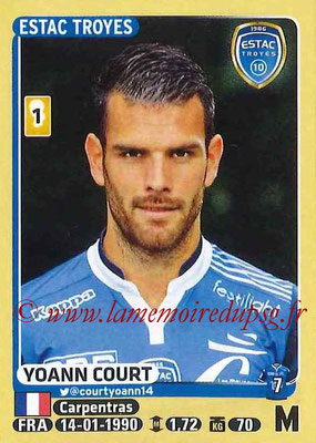 2015-16 - Panini Ligue 1 Stickers - N° 473 - Yoann COURT (ESTAC Troyes)