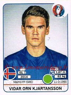 Panini Euro 2016 Stickers - N° 625 - Vidar Orn KJARTANSSON (Islande)