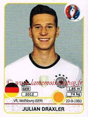 Panini Euro 2016 Stickers - N° 254 - Julian DRAXLER (Allemagne)