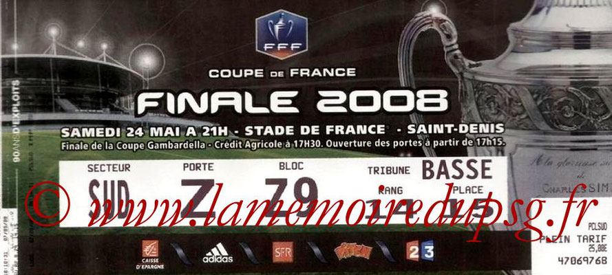 2008-05-24  PSG-Lyon (Finale CF à Saint Denis)