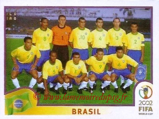 2002 - Panini FIFA World Cup Stickers - N° 169 - Equipe Brésil