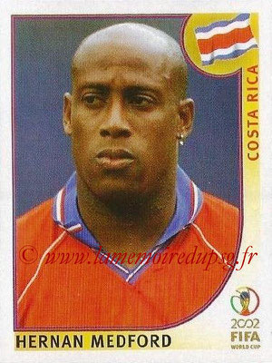 2002 - Panini FIFA World Cup Stickers - N° 239 - Hernan MEDFORD (Costa Rica)