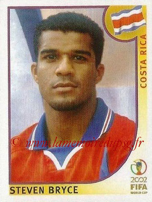 2002 - Panini FIFA World Cup Stickers - N° 234 - Steven BRYCE (Costa Rica)