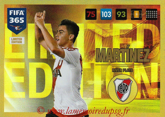 2016-17 - Panini Adrenalyn XL FIFA 365 - N° LE03 - Gonzalo MARTINEZ (CA River Plate) (Limited Edition)