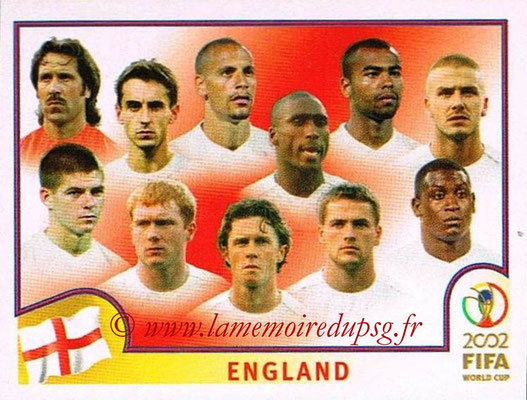 2002 - Panini FIFA World Cup Stickers - N° 421 - Equipe Angleterre