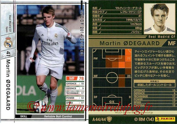 2013-14 - WCCF - N° A44 - Martin ODEGAARD (Real Madrid CF)