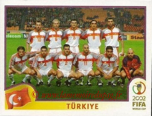 2002 - Panini FIFA World Cup Stickers - N° 187 - Equipe Turquie