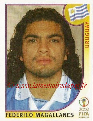 2002 - Panini FIFA World Cup Stickers - N° 076 - Federico MAGALLANES (Uruguay)