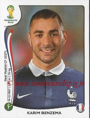2014 - Panini FIFA World Cup Brazil Stickers - N° 392 - Karim BENZEMA (France)
