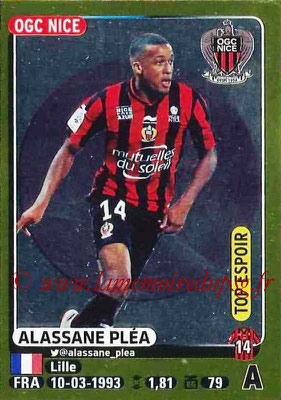 2015-16 - Panini Ligue 1 Stickers - N° 331 - Alassane PLEA (OGC Nice) (Top espoir)