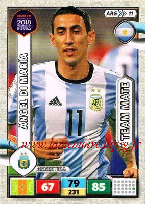 2018 - Panini Road to FIFA World Cup Russia Adrenalyn XL - N° ARG11 - Angel DI MARIA (Argentine)