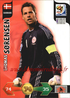 2010 - Panini FIFA World Cup South Africa Adrenalyn XL - N° 076 - Thomas SORENSEN (Danemark)