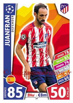 2017-18 - Topps UEFA Champions League Match Attax - N° 039 - JUANFRAN (Club Atletico de Madrid)