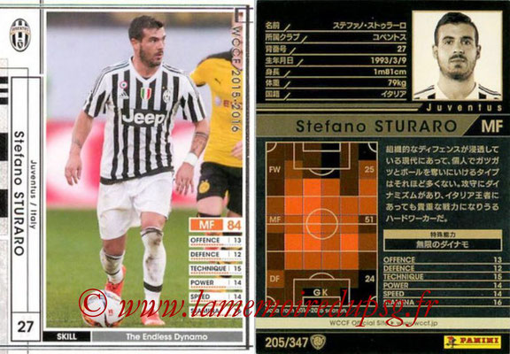 2015-16 - Panini WCCF - N° 205 - Stefano STURARO (Juventus FC)