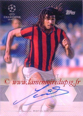 2015-16 - Topps UEFA Champions League Showcase Soccer - N° CLA-RG - Ruud GULLIT (Milan AC) (Base Autographs Cards)