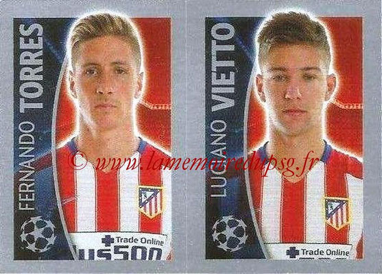 2015-16 - Topps UEFA Champions League Stickers - N° 190 - Fernando TORRES + Luciano VIETTO  (Club Atlético de Madrid)