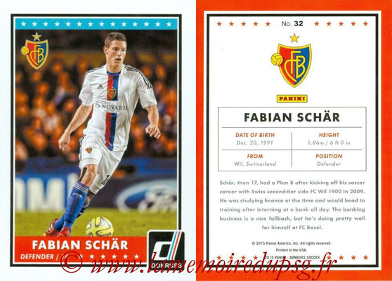 2015 - Panini Donruss Soccer - N° 032 - Fabian SCHÄR (FC Basel 1893)