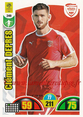 2018-19 - Panini Adrenalyn XL Ligue 1 - N° 249 - Clément DEPRES (Nîmes)