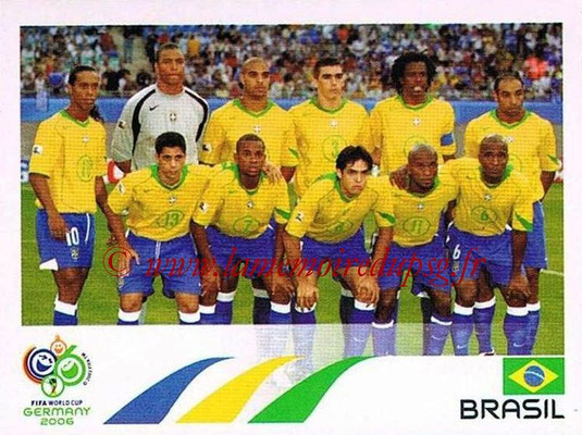 2006 - Panini FIFA World Cup Germany Stickers - N° 378 - Équipe Brésil