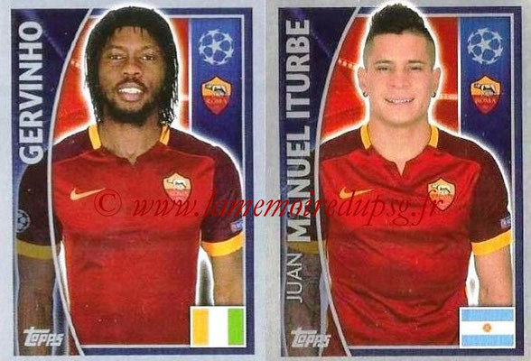 2015-16 - Topps UEFA Champions League Stickers - N° 348 - GERVINHO + Juan MANUEL ITURBE (AS Roma)