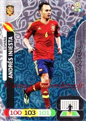 Panini Euro 2012 Cards Adrenalyn XL - N° 284 - Andrès INIESTA (Espagne) (Master)