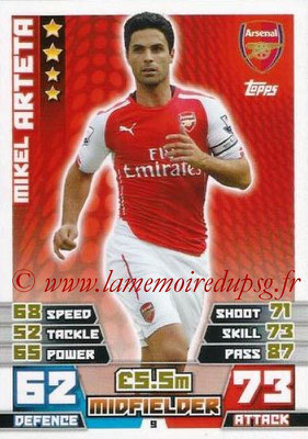 N° 009 - Mikel ARTETA (Jan 2001-02, PSG > 2014-15, Arsenal, Ang)