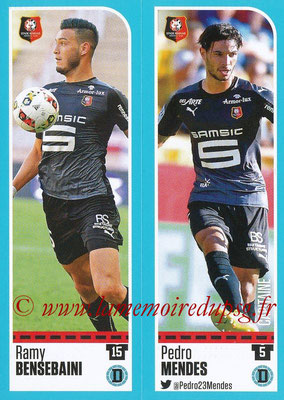 2016-17 - Panini Ligue 1 Stickers - N° 726 + 727 - Ramy BENSEBAINI + Romain DANZE (Rennes)