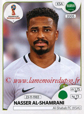 2018 - Panini FIFA World Cup Russia Stickers - N° 070 - Nasser AL-SHAMRANI (Arabie Saoudite)