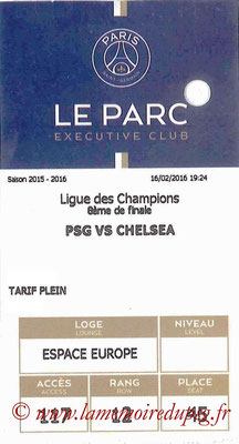 Tickets  PSG-Chelsea  2015-16