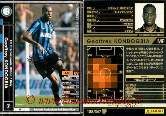 2015-16 - Panini WCCF - N° 188 - Geoffrey KONDOGBIA (FC Inter Milan)