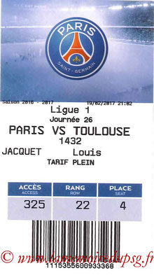 Tickets  PSG-Toulouse  2016-17
